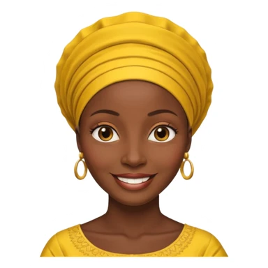 AFRICAN mother wearing gele, smiling sticker