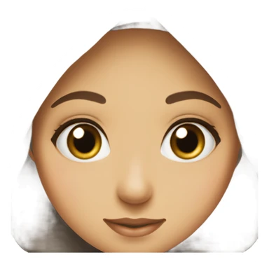 the hijab girl is brown eyes , medium nose or smile girl sticker