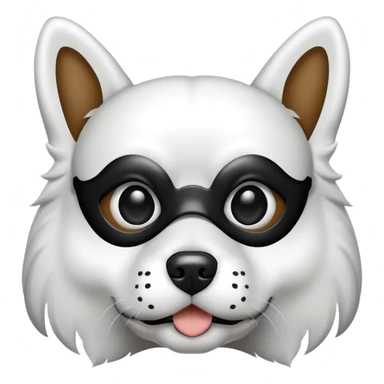 dog wearing a mask  sticker