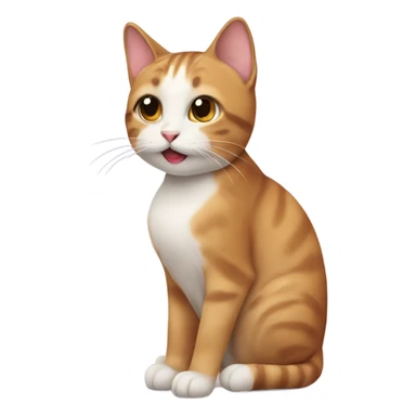 a cat learning English  sticker