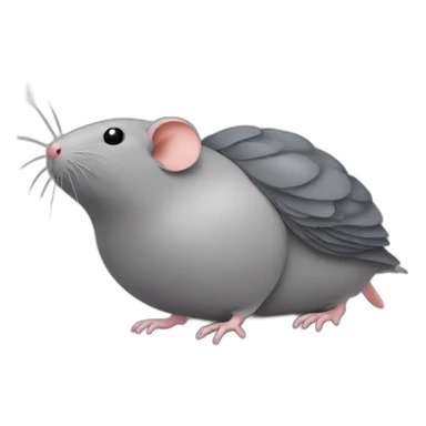 Rat mixed with a bed bug and a pigeon sticker