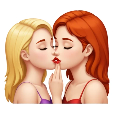 Two girls kissing sticker
