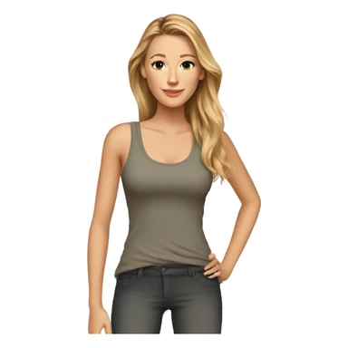 blake lively cartoon wearing tank top sticker