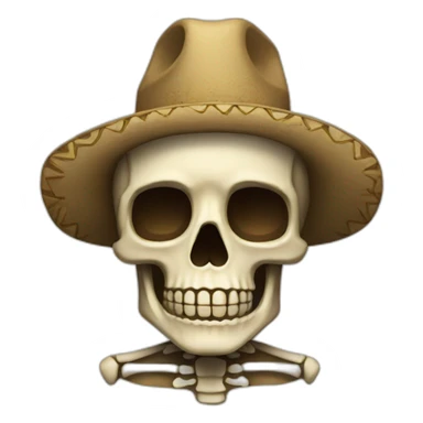 Mexican skeleton sticker