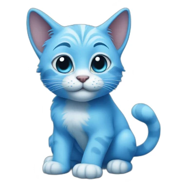 Blue smurf cat sticker