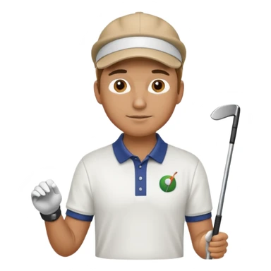 man playing golf sticker