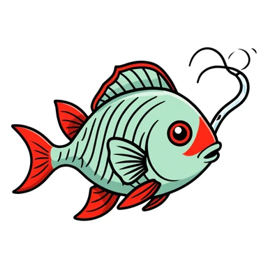 Stoned fish smoking a blunt with their fins sticker