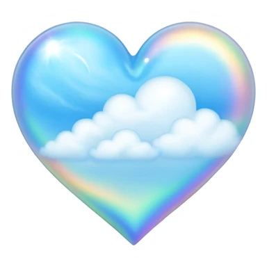 opalite sky heart cloud  sticker