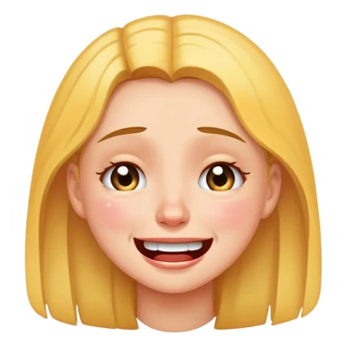 Crying with a smile girl sticker