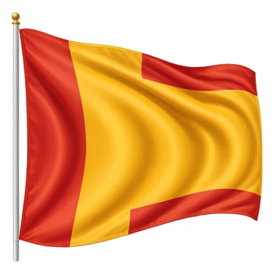 Red, white, and golden yellow horizontally sequenced tricolour flag sticker