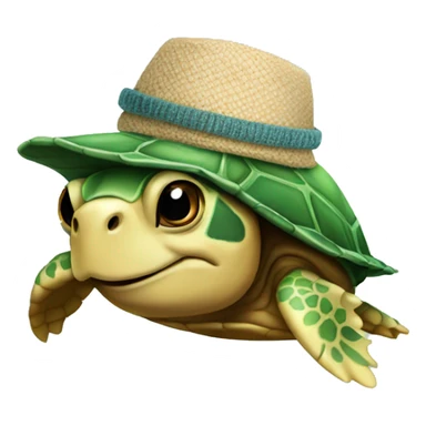 seaturtle wearing a hat sticker