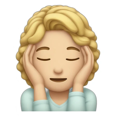 hands tucked under head sleeping sticker