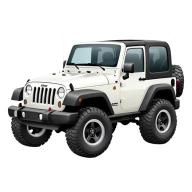 White jeep wrangler  sticker