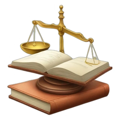 Balance scale lower side brick and other side pen books sticker