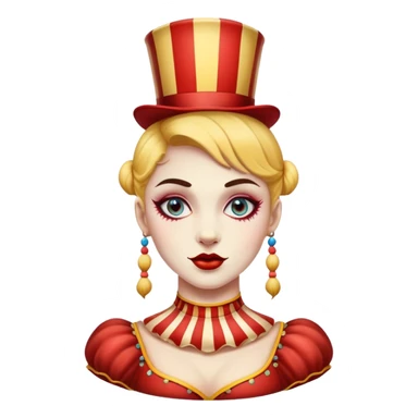 Vintage circus acrobat sticker