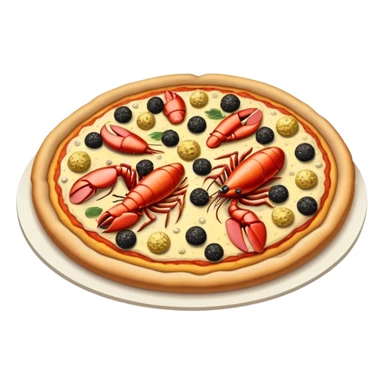 The most expensive pizza in the world with gold leaf, caviar, truffles, and lobster toppings sticker