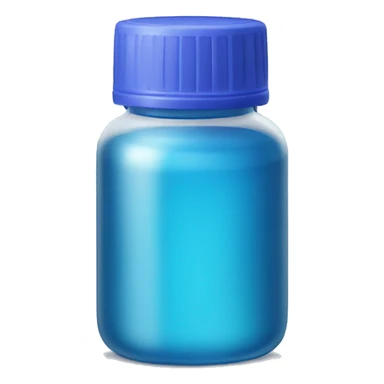 blue lid bottle of botox  sticker