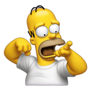 homer slapping face sticker