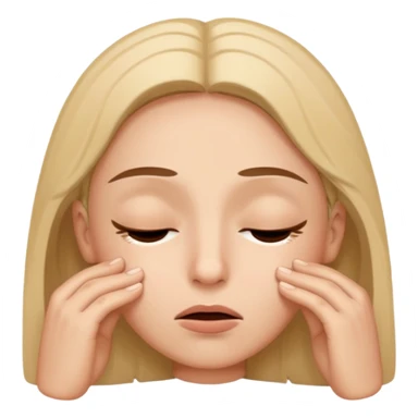 raising both eyebrows in incomprehension  closing eyes and a slight smile sticker