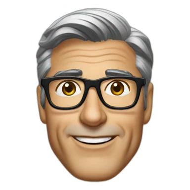 George clooney innovation consultant wearing glasses sticker
