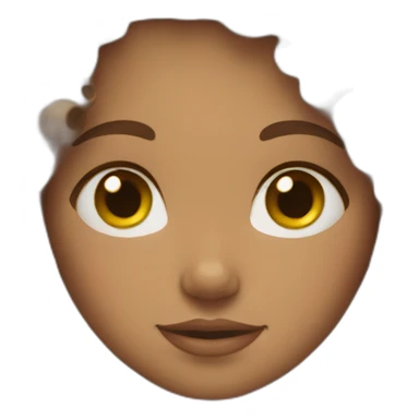 Girl curly brown hair  sticker