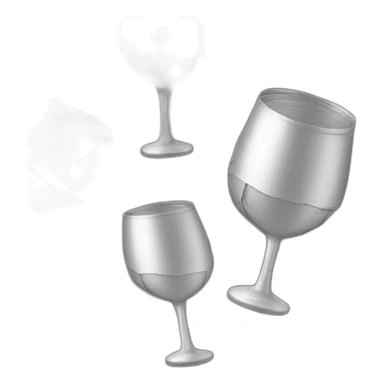 tinfoil with wrinkles folded as a wine glass sticker