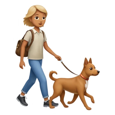 Cerdo paseando perro sticker