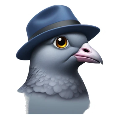 pigeon wearing hat sticker