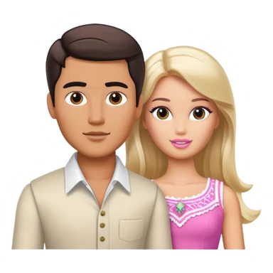 Mexican ken and white barbie sticker