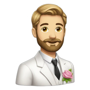 Homme barbu mariage gay sticker