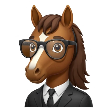 secret agent horse, wearing wayfarers sticker