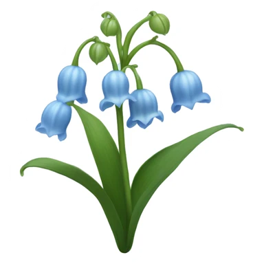 Pastel blue lily of the valley sticker
