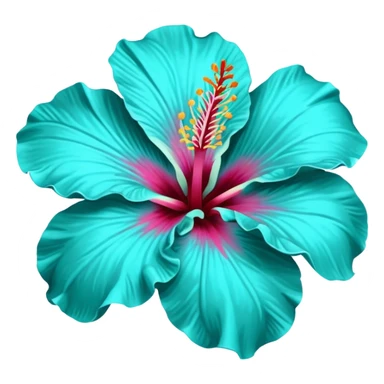 turquoise hibiscus flower 🌺 sticker