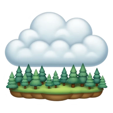 Dream cloud with forest inside sticker