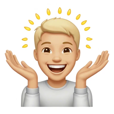 Laughing with both hands sticker