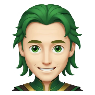 Loki marvel movies character face only younger sticker