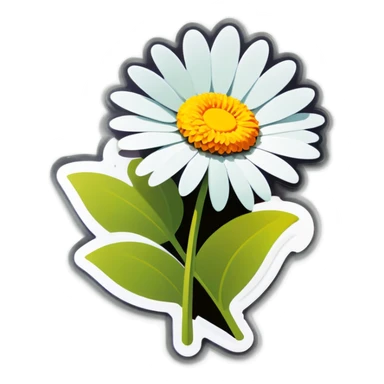 Daisy line sticker