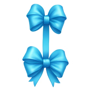 A cute blue bow ￼ sticker
