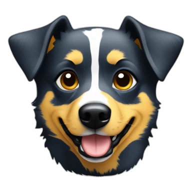 Blue yellow and black heeler dog sticker