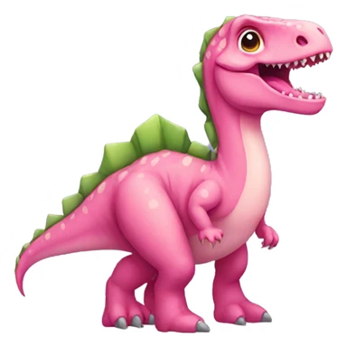 Dinosaur with pink bow sticker