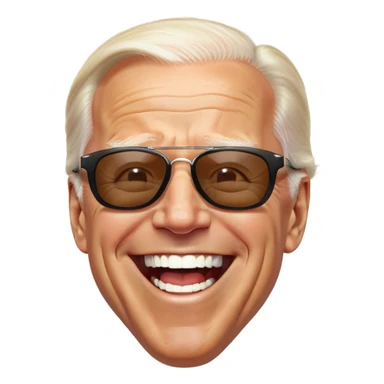 Joe Biden  laughing sunglasses sticker