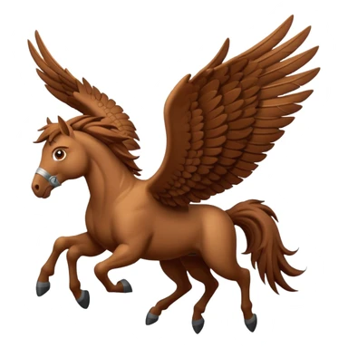 brown pegasus  sticker