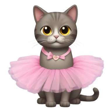 cat wearing a tutu sticker