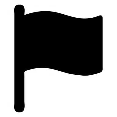 red flag, rectangular, geometric, no text, no emblem, solid filled icon sticker