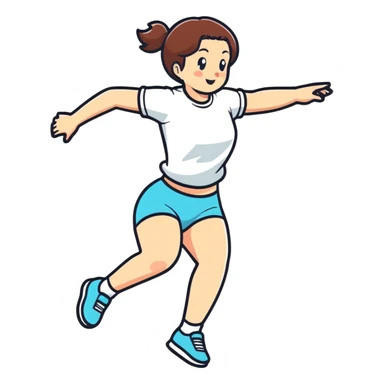 Girl bouncing butt sticker