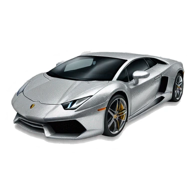 Silver glitter Lamborghini sticker