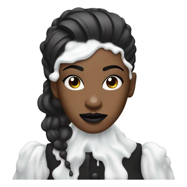 Goth Woman with shaving cream on her face sticker