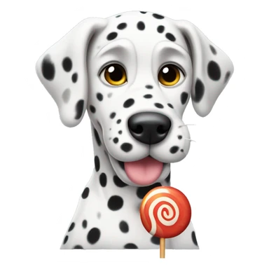 Dalmatian with a lollipop cane sticker