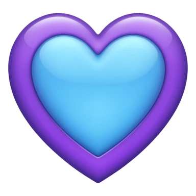 purple heart with a blue tint sticker