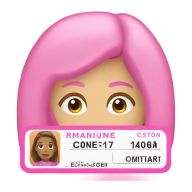 Pink drivers license  sticker